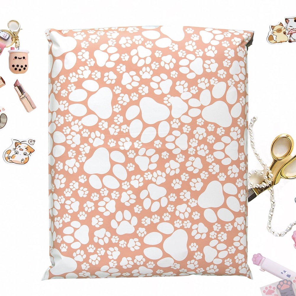 Paw prints  Poly Mailers 14x17 set of 20